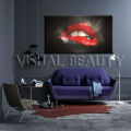 Abstract RED Sexy Lip Painting Prints on Framed Canvas ART